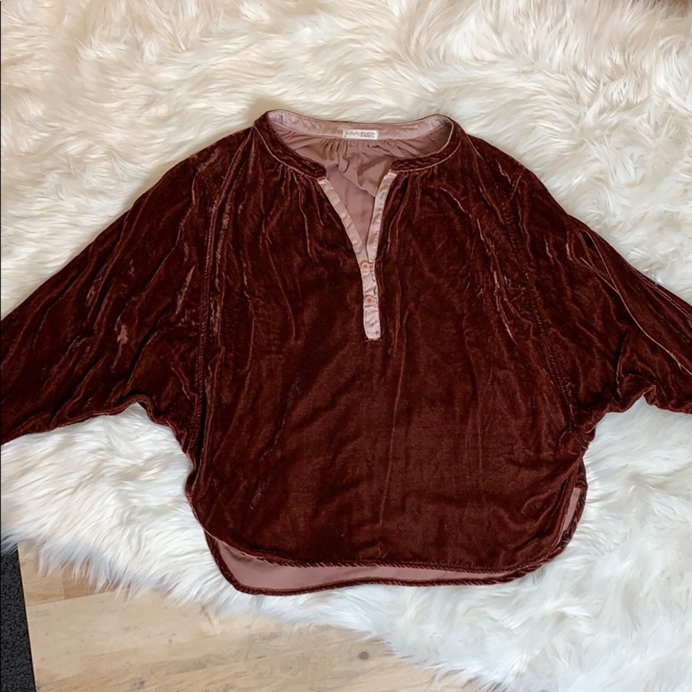 Free people velvet flowy top